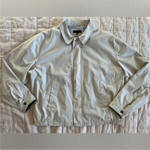 Saks Fifth Avenue Light Grey/Beige Bomber Jacket Preppy Old Money Golf - XXL